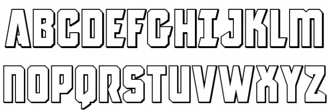 Antilles Outline Schriftart Groß