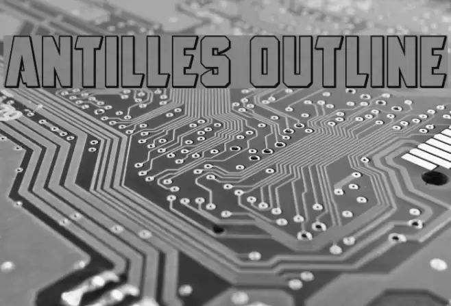 Antilles Outline Font examples