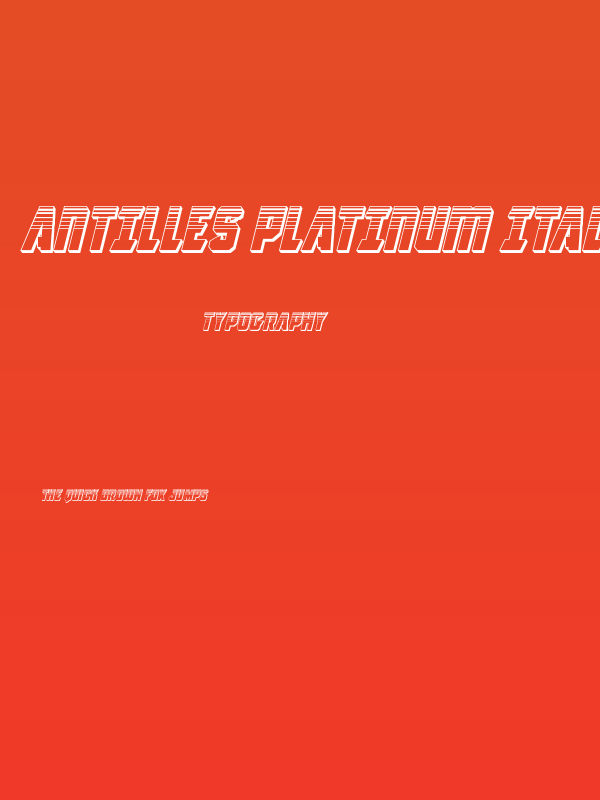 Antilles Platinum Italic Poster
