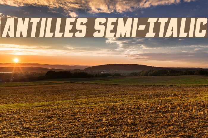 Antilles Semi-Italic Font examples