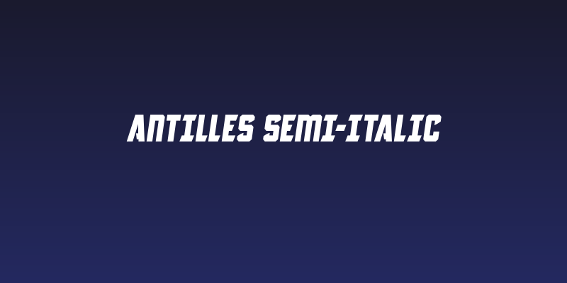 Antilles Semi-Italic Social Header