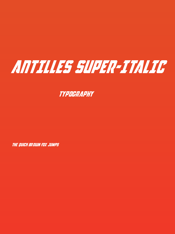 Antilles Super-Italic Poster