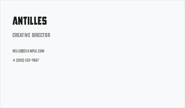 Antilles Business Card