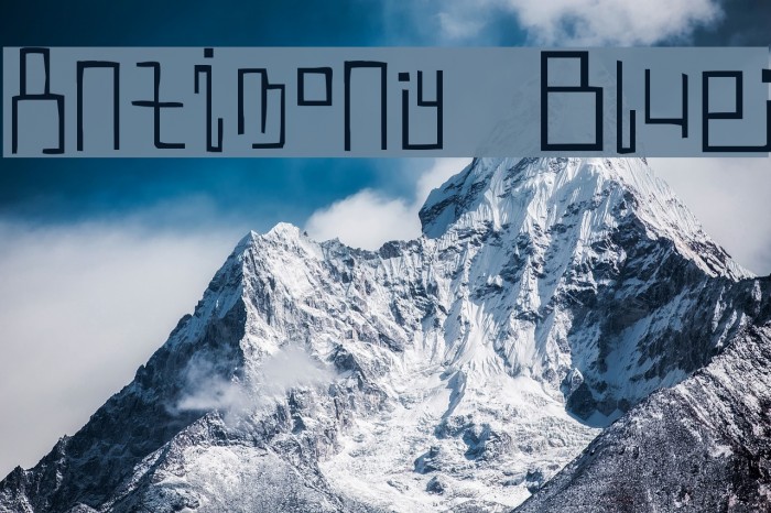 Antimony Blue Schriftart examples