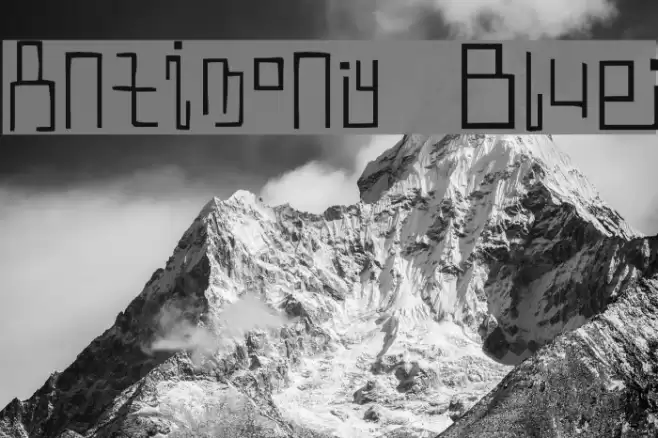 Antimony Blue Schriftart examples