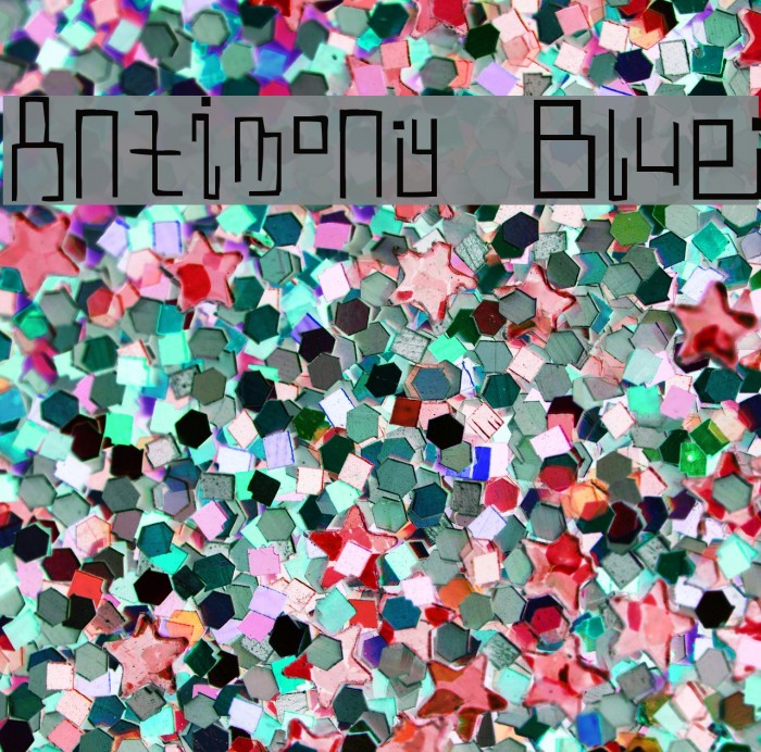 Antimony Blue Schriftart examples