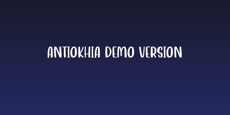 Antiokhia Demo Version Social Header