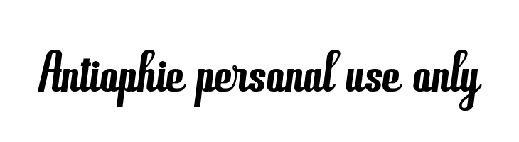 Antiophie personal use only Font