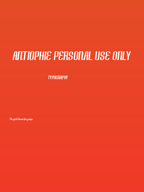 Antiophie personal use only Poster