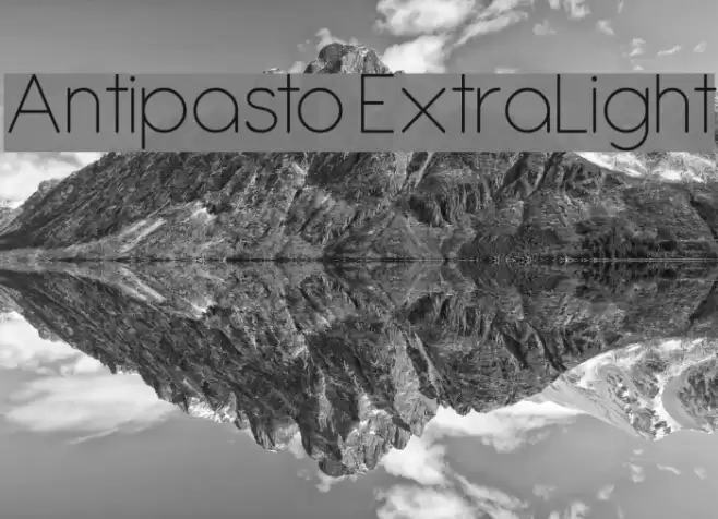 Antipasto ExtraLight Caratteri examples