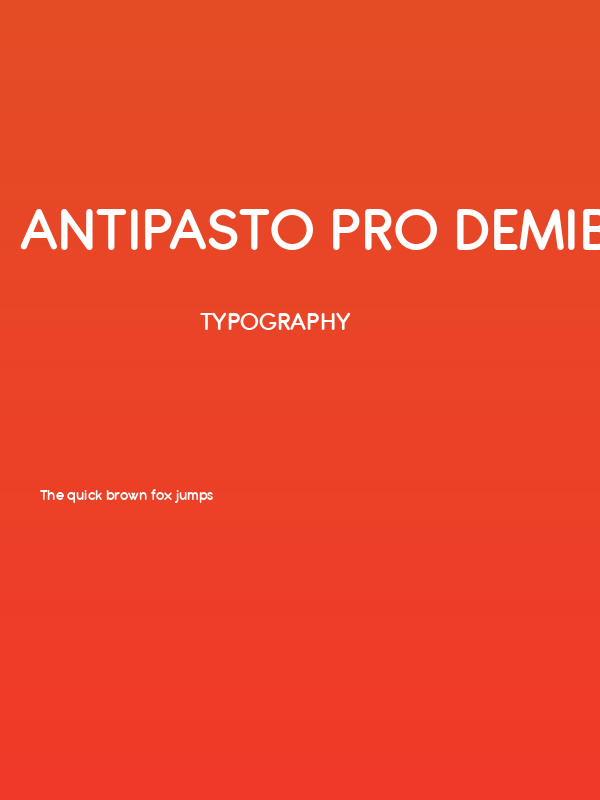 Antipasto Pro DemiBold Poster