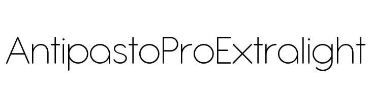Antipasto Pro Extralight Schriftart