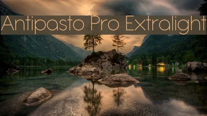 Antipasto Pro Extralight Font examples
