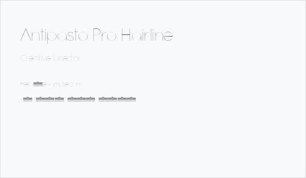 Antipasto Pro Hairline Business Card