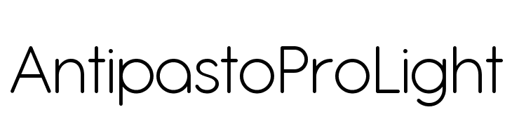 Antipasto Pro Light Schriftart