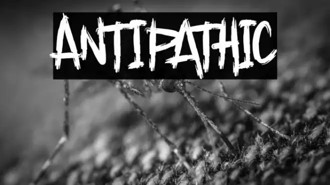 Antipathic Schriftart examples