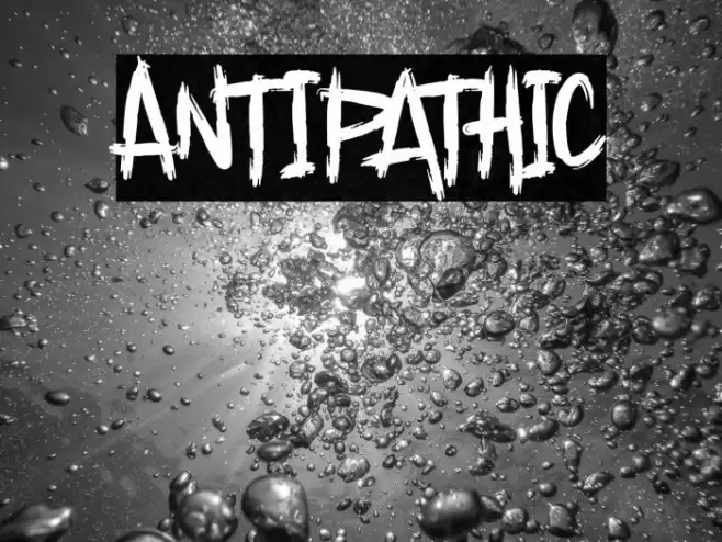 Antipathic Schriftart examples