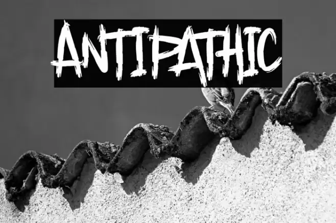 Antipathic Schriftart examples