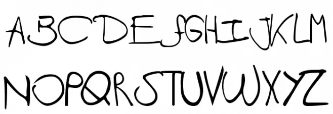 Antipirina Handscript 字体 大写