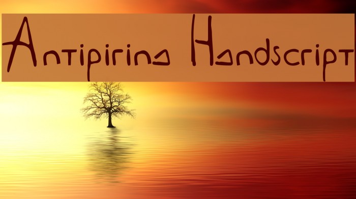 Antipirina Handscript Font examples