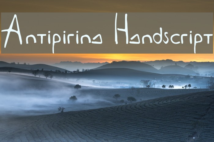 Antipirina Handscript Font examples