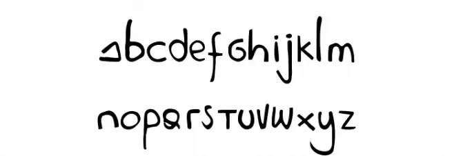 Antipirina Handscript Caratteri MINUSCOLO