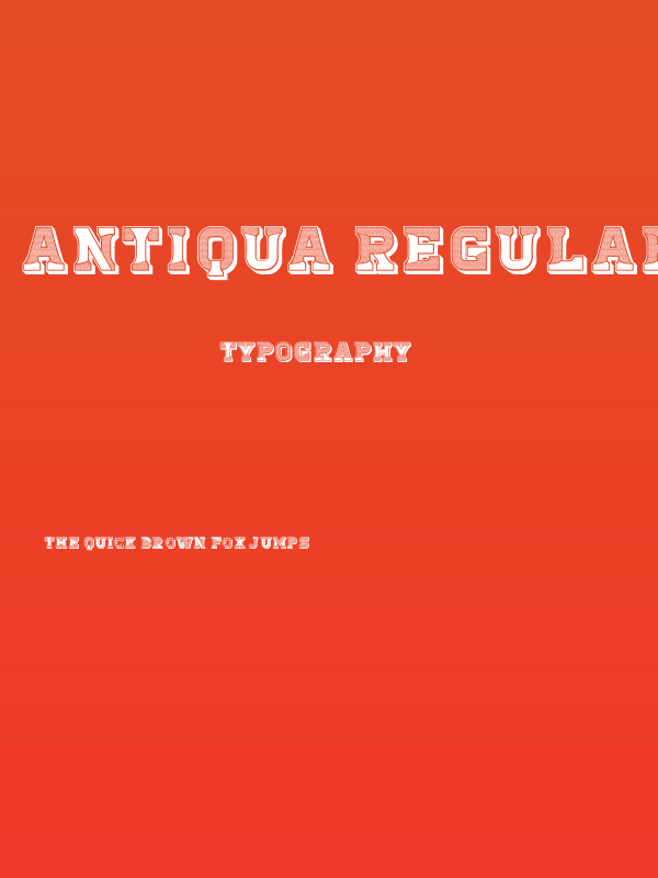 Antiqua Regular Poster