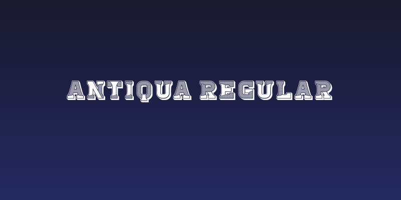 Antiqua Regular Social Header