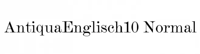 AntiquaEnglisch10 Normal  नि: शुल्क फ़ॉन्ट्स डाउनलोड