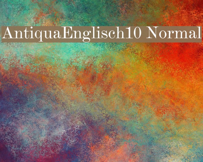 AntiquaEnglisch10 Normal Font examples