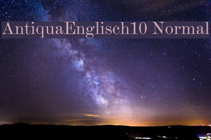 AntiquaEnglisch10 Normal Font examples