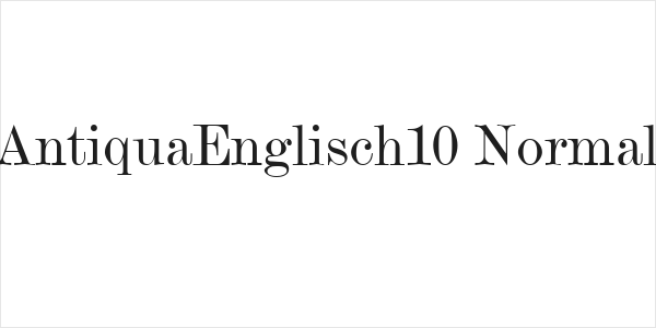 AntiquaEnglisch10 Normal Logo
