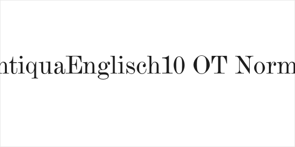 AntiquaEnglisch10 OT Normal Logo