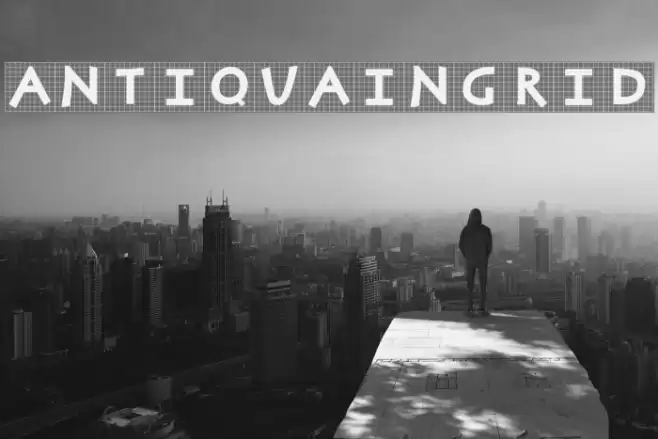 AntiquaInGrid Font examples