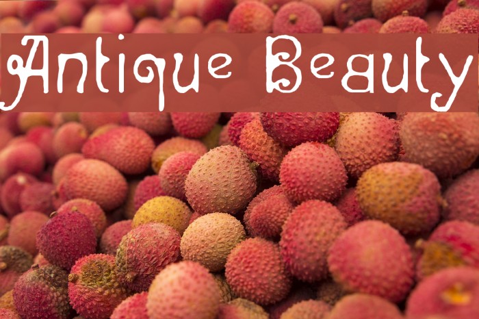 Antique Beauty फ़ॉन्ट examples