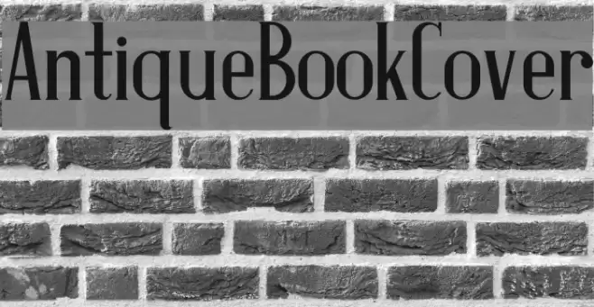 Antique Book Cover Fonte examples