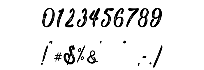 Antique Cherry - Personal Use Font OTHER CHARS