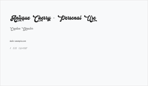 Antique Cherry - Personal Use Business Card