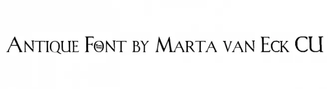 Antique Font by Marta van Eck CU  Free Fonts Download