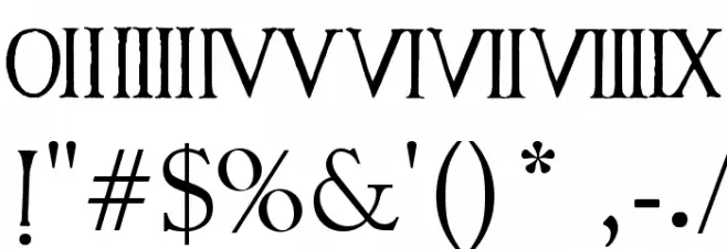 Antique Font by Marta van Eck CU Font OTHER CHARS