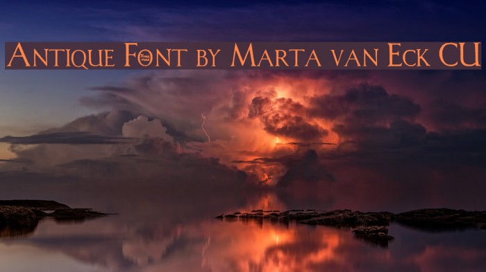 Antique Font by Marta van Eck CU Font examples