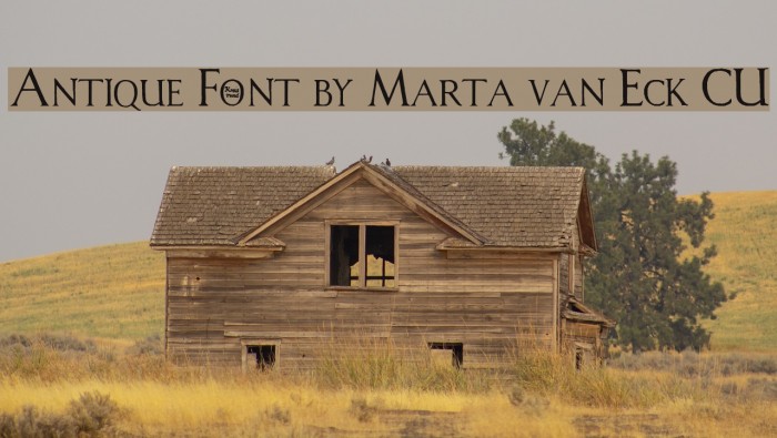 Antique Font by Marta van Eck CU Font examples