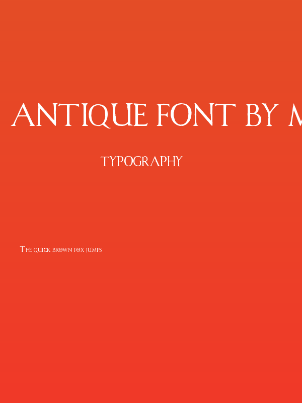 Antique Font by Marta van Eck CU Poster