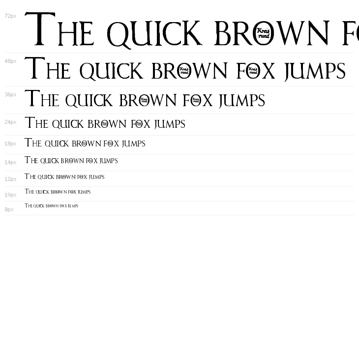 Antique Font by Marta van Eck CU Waterfall