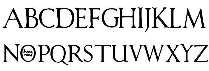 Antique Font by Marta van Eck CU Font LOWERCASE