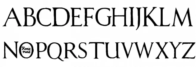 Antique Font by Marta van Eck CU फ़ॉन्ट लोअरकेस