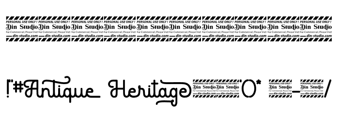 Antique Heritage Personal use Regular Font OTHER CHARS