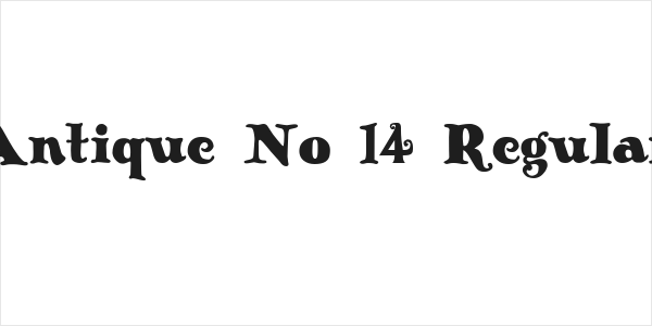 Antique No 14 Regular Logo