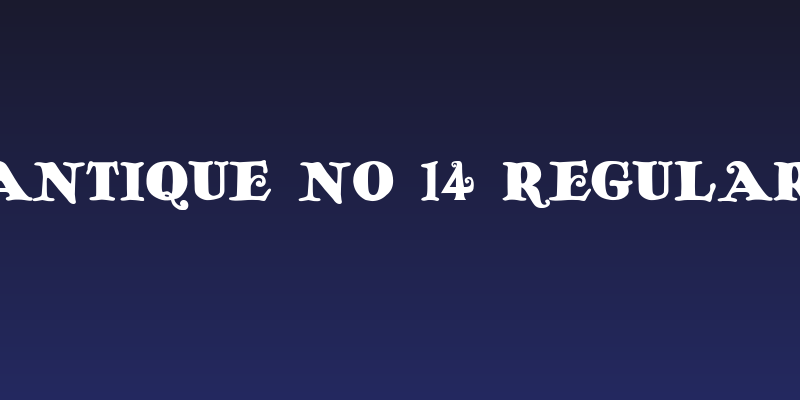 Antique No 14 Regular Social Header