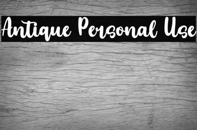 Antique Personal Use Font examples